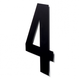 Intersteel Huisnummer 4 | Intersteel | 50 cm (XXL, RVS, Mat Zwart) 0023.402124 K010808100
