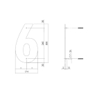 Intersteel Huisnummer 6 | Intersteel | 30 cm (XL, Geborsteld RVS) 0035402116 K010808112 - 3