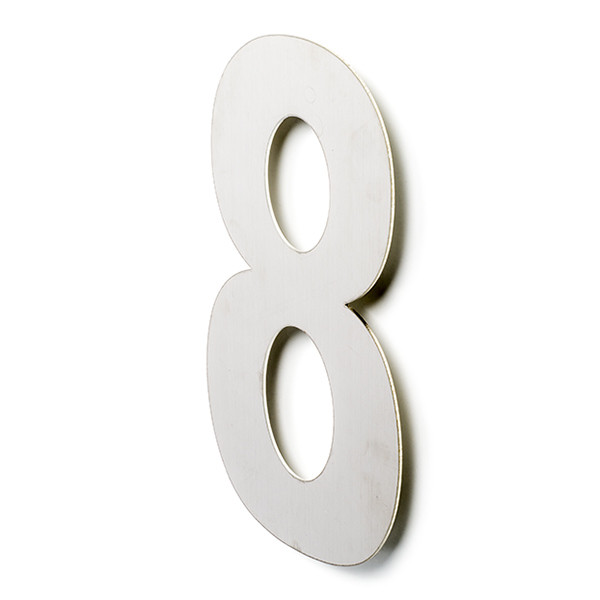 Intersteel Huisnummer 8 | Intersteel | 30 cm (XL, Geborsteld RVS) 0035402118 K010808114 - 1