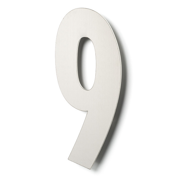 Intersteel Huisnummer 9 | Intersteel | 30 cm (XL, Geborsteld RVS) 0035402119 K010808115 - 1