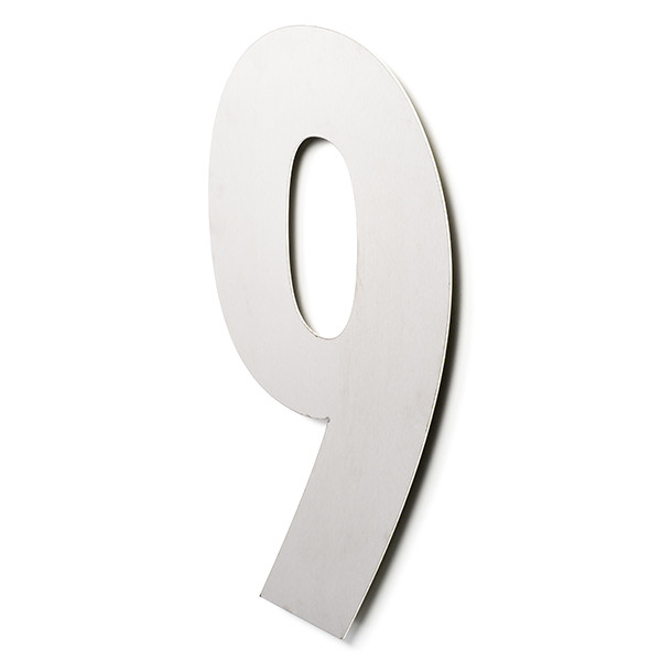 Intersteel Huisnummer 9 | Intersteel | 50 cm (XXL, Geborsteld RVS) 0035402129 K010808125 - 1