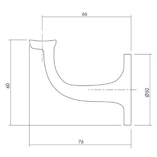 Intersteel Leuninghouder | Intersteel (Hol zadel, Blinde bevestiging, Mat zwart) 0023.724531 K010808020 - 