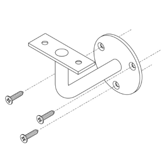 Intersteel Leuninghouder | Intersteel (Hol zadel, Blinde bevestiging, Mat zwart) 0023.724531 K010808020 - 