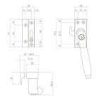 Intersteel Raamsluiting met slot | Intersteel | Ton (Links draaiend, Sluitkom, SKG*, Ebbenhout, Mat nikkel) 0019.661652B K010809931 - 2