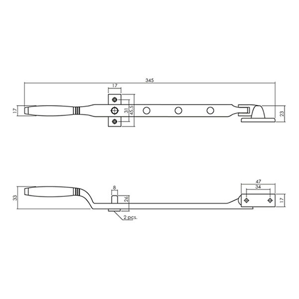 Intersteel Raamuitzetter | Intersteel | Ton (4 ventilatiestanden, Buiten draaiend, Mat nikkel, Ebbenhout) 0019.561481 K010809933 - 2