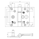 Intersteel Scharnier | Intersteel | 89 x 89 mm (Glijlager, DIN links, SKG***, Zwart RVS) 0023.462565B K010808127 - 3