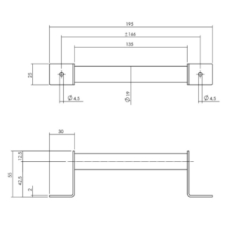 Intersteel Schuifdeurgreep | Intersteel | 196 x 25 mm 0023.450108 K010808028 - 