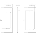 Intersteel Schuifdeurkom | Intersteel | 120 x 40 mm (Rechthoek, Blinde bevestiging) 0023.447691 K010808044 - 3