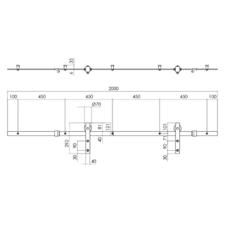 Intersteel Schuifdeursysteem | Intersteel | Basic (Max. 100 kg) 0023.450101 K010808025 - 3