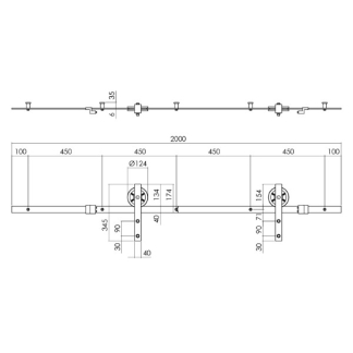 Intersteel Schuifdeursysteem | Intersteel | Wheel (Max. 100 kg) 0023.450121 K010808052 - 