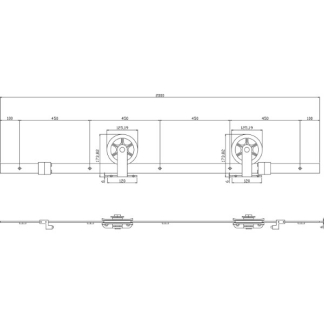 Intersteel Schuifdeursysteem | Intersteel | Wheel Top (Max. 100 kg) 0023.450120 K010808051 - 