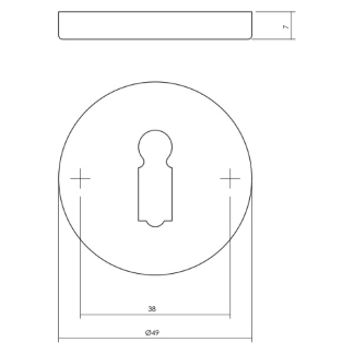 Intersteel Sleutelrozet | Intersteel (Messing, Mat Chroom) 0017.318616 K010809574 - 