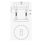 Intersteel Sleutelrozet | Intersteel (Rond, Aluminium, Zwart) 0023.010086 K010810040 - 2