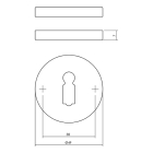 Intersteel Sleutelrozet | Intersteel (Rond, Messing, Chroom) 0016.318686 K010810039 - 2