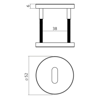 Intersteel Sleutelrozet | Intersteel (Rond, RVS, Brons) 1343102086 K010809959 - 2
