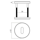Intersteel Sleutelrozet | Intersteel (Rond, RVS, Zwart) 1323102086 K010809953 - 2