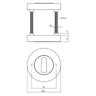 Intersteel Sleutelrozet | Intersteel (Zamak, Chroom, Set) 0016.347686 K010809842 - 