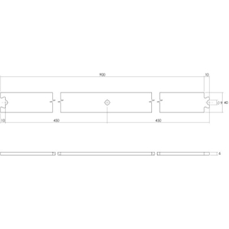 Intersteel Tussenrail schuifdeur | Intersteel | 90 cm 0023.450114 K010808050 - 