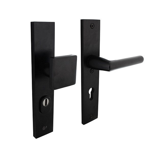 Intersteel Veiligheidsbeslag met duwer | Intersteel | 72 mm  (Kerntrekbeveiliging, Aluminium, Zwart) 0023.379436 K010809130 - 1