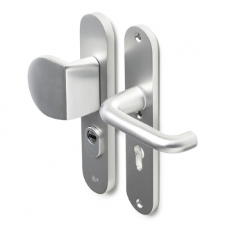Intersteel Veiligheidsbeslag met duwer | Intersteel | 72 mm  (Kerntrekbeveiliging, Aluminium, Zwart) 0082.379636 K010809163 - 1