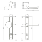 Intersteel Veiligheidsbeslag met duwer | Intersteel | 92 mm  (Kerntrekbeveiliging, Aluminium) 0082.379849 K010809166 - 3