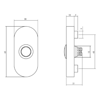 Intersteel Veiligheidsbeslag met knop | Intersteel | Jura (Rond rozet, Kerntrekbeveiliging, SKG***, Zwart) 0023.405735 K010809142 - 