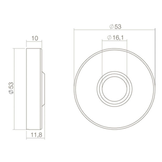 Intersteel Veiligheidsbeslag met knop | Intersteel (Rond rozet, Kerntrekbeveiliging, SKG***, Zwart) 23405731 K010809188 - 2