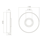 Intersteel Veiligheidsbeslag met knop | Intersteel (Rond rozet, Kerntrekbeveiliging, SKG***, Zwart) 23405731 K010809188 - 2