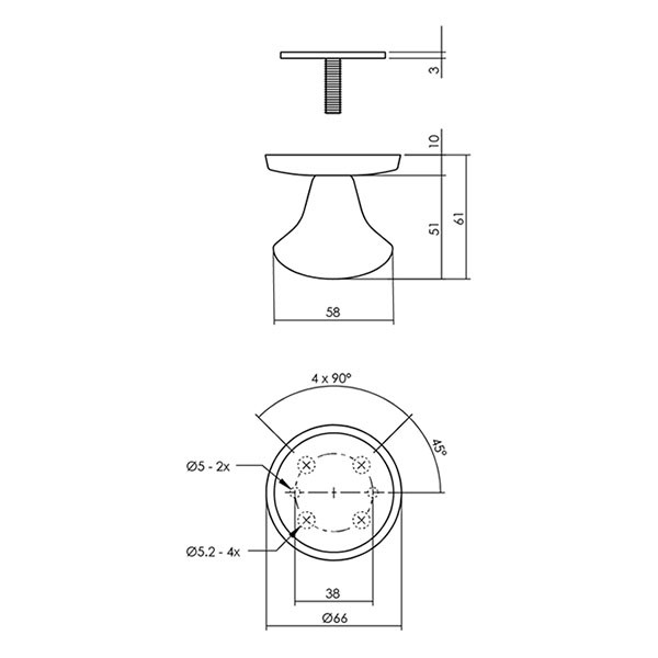 Intersteel Veiligheidsbeslag met knop | Intersteel (Rond rozet, Kerntrekbeveiliging, SKG***, Zwart) 35405731 K010809189 - 4