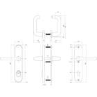 Intersteel Veiligheidsbeslag met kruk | Intersteel | 55 mm  (Kerntrekbeveiliging, Aluminium) 0082.379729 K010809164 - 3