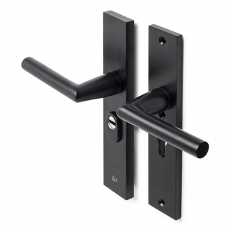 Intersteel Veiligheidsbeslag met kruk | Intersteel | 55 mm  (Kerntrekbeveiliging, Aluminium, Zwart) 0023.379529 K010809131 - 1