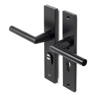 Intersteel Veiligheidsbeslag met kruk | Intersteel | 72 mm  (Kerntrekbeveiliging, Aluminium, Zwart) 0023.379536 K010809132 - 1