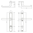 Intersteel Veiligheidsbeslag met kruk | Intersteel | 92 mm  (Kerntrekbeveiliging, Aluminium) 0082.379949 K010809167 - 3