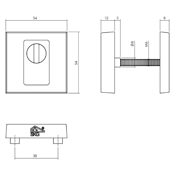 Intersteel Veiligheidsbeslag met kruk | Intersteel | Jura (Kerntrekbeveiliging, RVS, Zwart) 0023.405725 K010809140 - 4