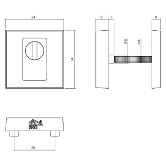 Intersteel Veiligheidsbeslag met kruk | Intersteel | Jura (Kerntrekbeveiliging, RVS, Zwart) 0023.405725 K010809140 - 