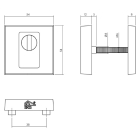 Intersteel Veiligheidsbeslag met kruk | Intersteel | Jura (Kerntrekbeveiliging, RVS, Zwart) 0023.405725 K010809140 - 4