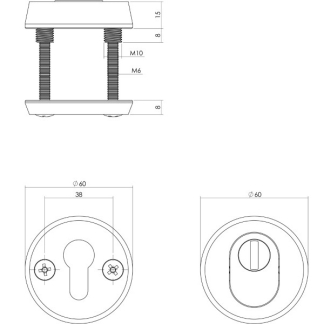 Intersteel Veiligheidsrozet | Intersteel (Rond, Kerntrekbeveiliging, SKG***, Set) 0023.375002 K010809127 - 