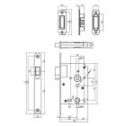 Intersteel Wc-slot | Intersteel | 63/8 mm (Afgerond, Magneet, Geborsteld RVS) 0094.957065 K010808068 - 3