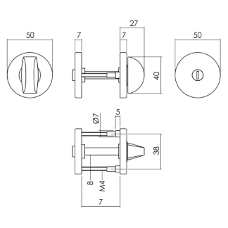 Intersteel Wc-sluiting | Intersteel (Aluminium, Mat zwart) 0023.309260 K010809120 - 