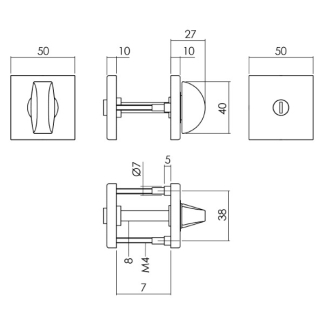 Intersteel Wc-sluiting | Intersteel (Aluminium, Mat zwart) 0023.309360 K010809123 - 