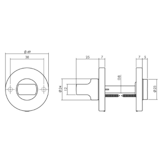 Intersteel Wc-sluiting | Intersteel (Messing) 0011.318660 K010809814 - 