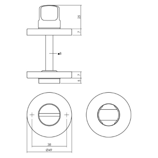 Intersteel Wc-sluiting | Intersteel (Messing, Chroom) 0017.318660 K010809576 - 