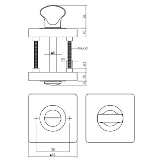 Intersteel Wc-sluiting | Intersteel (Zamak, Mat zwart) 0023.318560 K010808013 - 