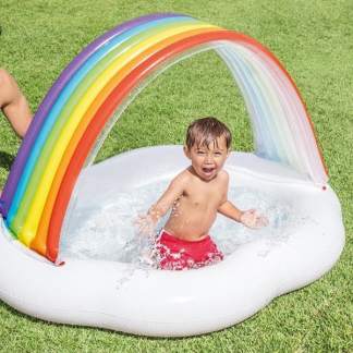 Intex Opblaasbaar zwembad | Intex | Ø 142 x 13 cm (Met regenboog zonnescherm) 57141NP K180107217 - 
