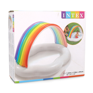 Intex Opblaasbaar zwembad | Intex | Ø 142 x 13 cm (Met regenboog zonnescherm) 57141NP K180107217 - 3