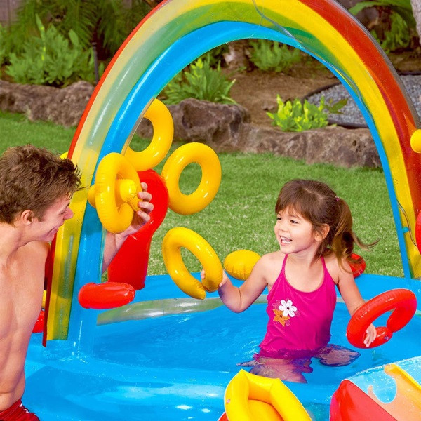 Intex Speelzwembad | Intex | 297 x 193 x 135 cm (Met glijbaan, ringwerpen, sproeier en speelballen) 57453NP K170111805 - 3