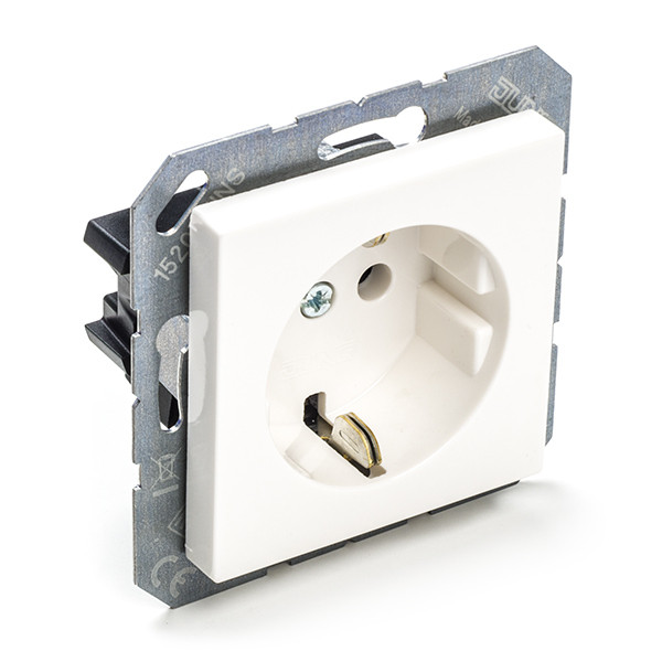 JUNG Stopcontact | Jung | AS500 (Inbouw, Randaarde, Wit) 38730 6600342 K180106006 - 1
