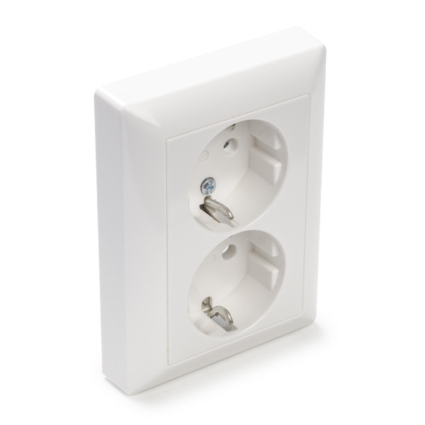 JUNG Stopcontact | Jung | AS500 (Inbouw, Randaarde, Wit) 38735 6600350 K180106008 - 1