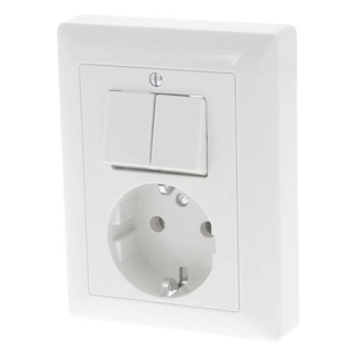 JUNG Stopcontact met schakelaar | Jung | AS500 (Inbouw, Randaarde, Serie, Wit) 66.003.71 K180106628 - 4