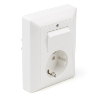 JUNG Stopcontact met schakelaar | Jung | AS500 (Inbouw, Randaarde, Wissel, Wit) 66.003.68 K180106627 - 1